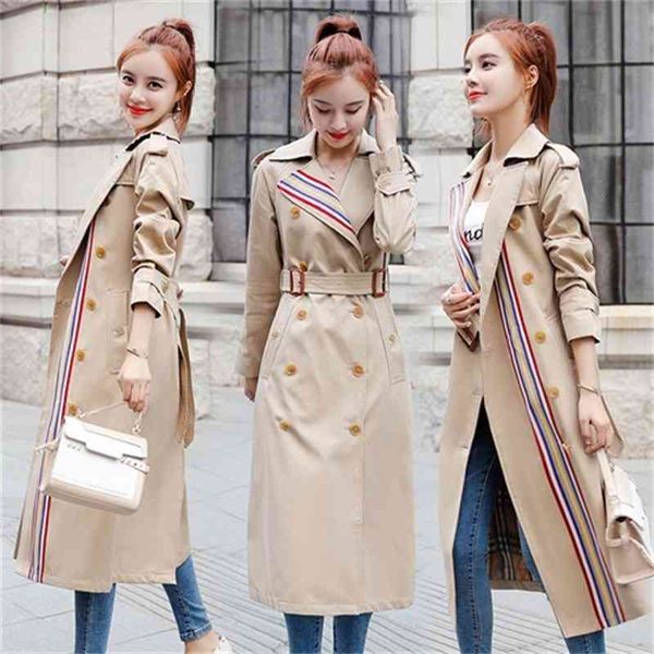 dust coat windbreaker women's 2021 spring and autumn clothes medium long early thin 2021, Tan;black
dust coat windbreaker women's 2021 spring and autumn clothes medium long early thin 2021, Tan;black