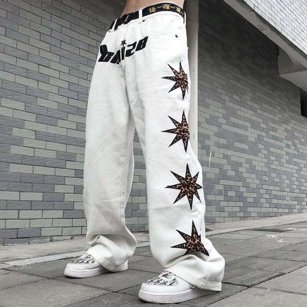 2021 white denim stars letter embroidery hip hop cool girls high waisted wide leg loose new casual streetwear woman jeans ck8g, Blue
2021 white denim stars letter embroidery hip hop cool girls high waisted wide leg loose new casual streetwear woman jeans ck8g, Blue
