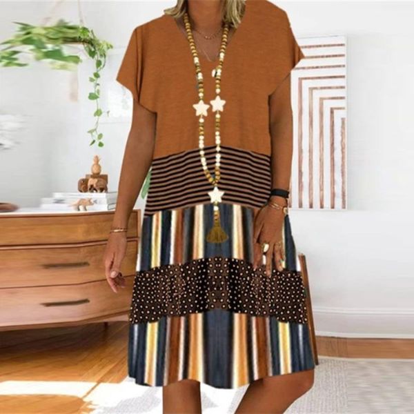plus size dresses women's dress summer retro o-neck short sleeve holiday boho casual loose female print vestidos de mujer#fs, Black
plus size dresses women's dress summer retro o-neck short sleeve holiday boho casual loose female print vestidos de mujer#fs, Black