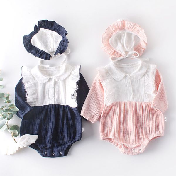 spring autumn baby clothes bodysuit long sleeve pure color + cap infant girls rompers, Blue
spring autumn baby clothes bodysuit long sleeve pure color + cap infant girls rompers, Blue