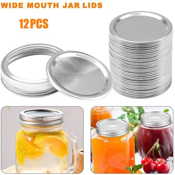 storage bottles & jars 12/24pcs/pack canning lids tinplate wide mouth split-type leak-proof sealing food mason jar lid caps kitchen
storage bottles & jars 12/24pcs/pack canning lids tinplate wide mouth split-type leak-proof sealing food mason jar lid caps kitchen