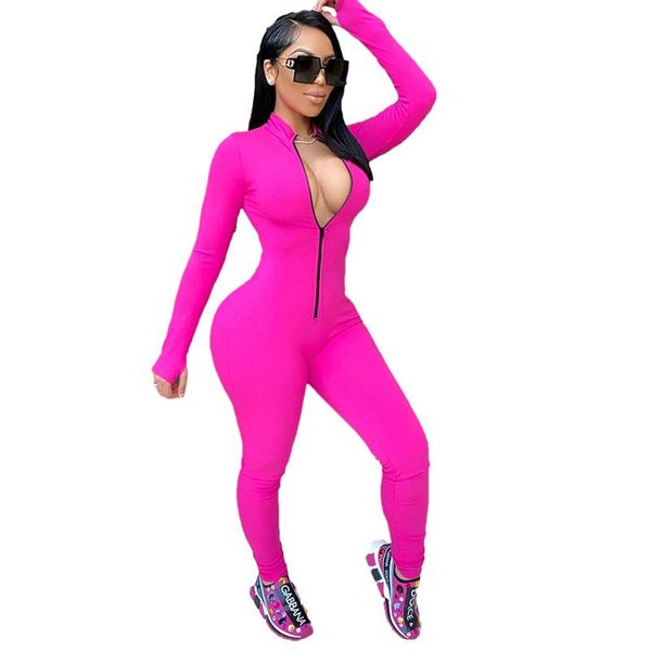gym clothing women clothes romper long sleeve autumn wear slim skinny clubwear solid zipper bodycon bandage jumpsuit, White;black
gym clothing women clothes romper long sleeve autumn wear slim skinny clubwear solid zipper bodycon bandage jumpsuit, White;black