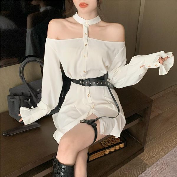 casual dresses 2021 autumn long sleeve high waist design sense niche temperament off-shoulder shirt dress, Black;gray
casual dresses 2021 autumn long sleeve high waist design sense niche temperament off-shoulder shirt dress, Black;gray