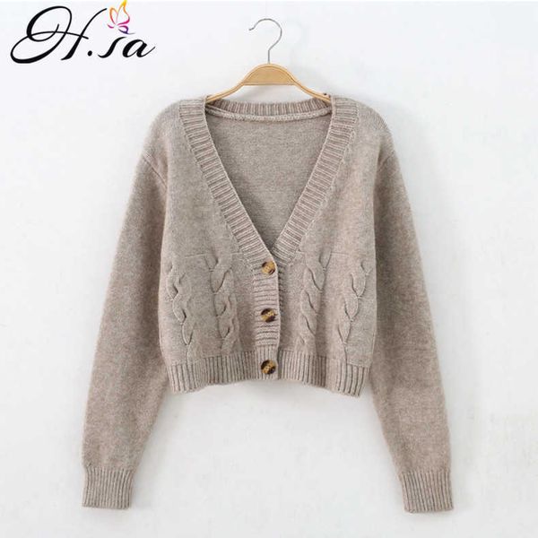 h.sa women cardigans spring short cropped cardigans button up v neck twisted knitted white cardigan sueter feminino 210716, White;black
h.sa women cardigans spring short cropped cardigans button up v neck twisted knitted white cardigan sueter feminino 210716, White;black