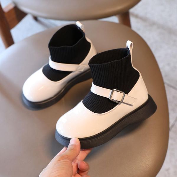 boots buckle children ankle shoes spring autumn pu knitting patchwork fashion for girls soft bottom slip on kids sock 2022, Black;grey
boots buckle children ankle shoes spring autumn pu knitting patchwork fashion for girls soft bottom slip on kids sock 2022, Black;grey