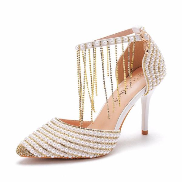 dress shoes 2021 golden diamond wristband bridal 9cm high heel pointed wedding po stage performance women's sandals, Black
dress shoes 2021 golden diamond wristband bridal 9cm high heel pointed wedding po stage performance women's sandals, Black