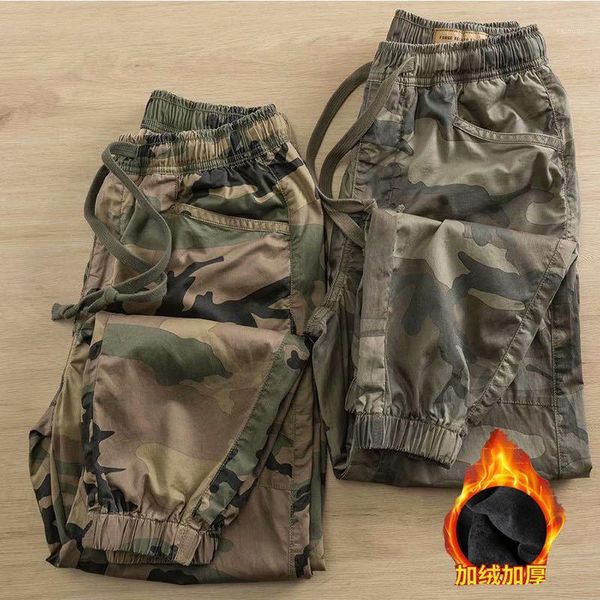 men's autumn and winter plus velvet camouflage pants trend all-match loose-fitting casual cut-off cut overalls, Black
men's autumn and winter plus velvet camouflage pants trend all-match loose-fitting casual cut-off cut overalls, Black
