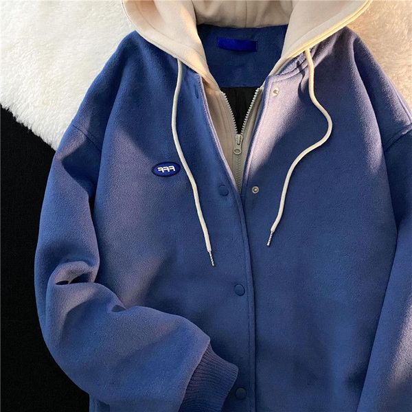 men's hoodies & sweatshirts spring autumn fake two-piece thickened hoodie korean hip hop fashion contrast lovers baseball suit and coup, Black
men's hoodies & sweatshirts spring autumn fake two-piece thickened hoodie korean hip hop fashion contrast lovers baseball suit and coup, Black