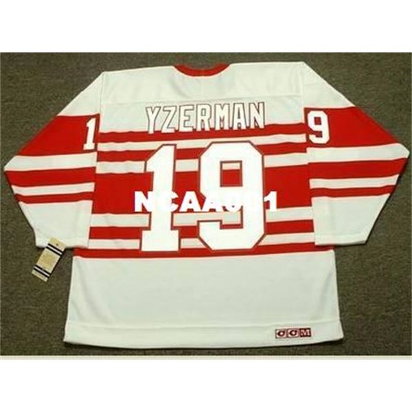 001 #19 steve yzerman detroit red wings ccm vintage retro hockey jersey or custom any name or number retro jersey, Black
001 #19 steve yzerman detroit red wings ccm vintage retro hockey jersey or custom any name or number retro jersey, Black
