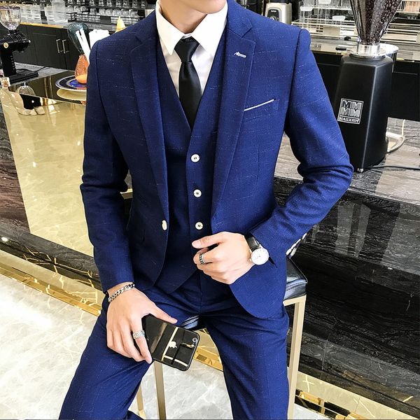 2021 autumn male rhombus stripes single breasted suit fashion boutique british style pieces set wedding suits for men bd1g, White;black
2021 autumn male rhombus stripes single breasted suit fashion boutique british style pieces set wedding suits for men bd1g, White;black