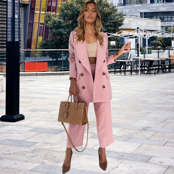 women's two piece pants women blazer pant suits set solid color outfits office elegant long sleeve tailored collar coat straight, White
women's two piece pants women blazer pant suits set solid color outfits office elegant long sleeve tailored collar coat straight, White