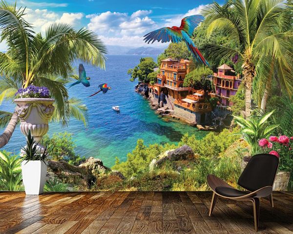 wallpapers papel de parede caribbean coastal town sea trees 3d landscape wallpaper,living room kitchen bedroom wall papers home decor mural
wallpapers papel de parede caribbean coastal town sea trees 3d landscape wallpaper,living room kitchen bedroom wall papers home decor mural