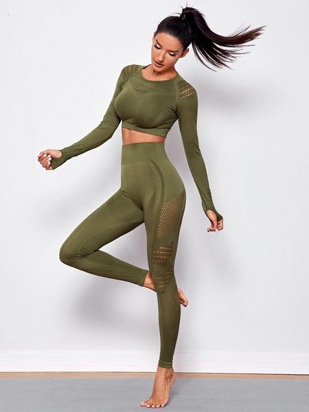 women breathable yoga set gym clothes high-waist sports without stitching leggings long athletic sleeve shirts p1o4, Gray
women breathable yoga set gym clothes high-waist sports without stitching leggings long athletic sleeve shirts p1o4, Gray