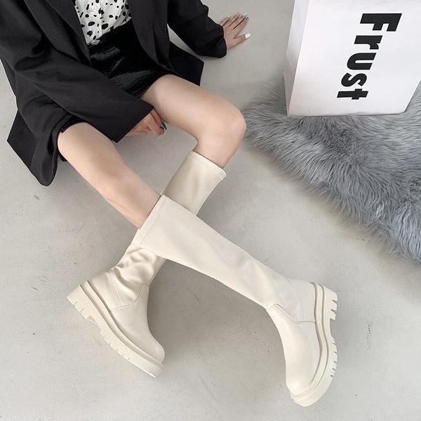 boots 2021 platform knee high slip-on heel footwear women thick heels pu leather shoes fashion spring female botas mujer, Black
boots 2021 platform knee high slip-on heel footwear women thick heels pu leather shoes fashion spring female botas mujer, Black