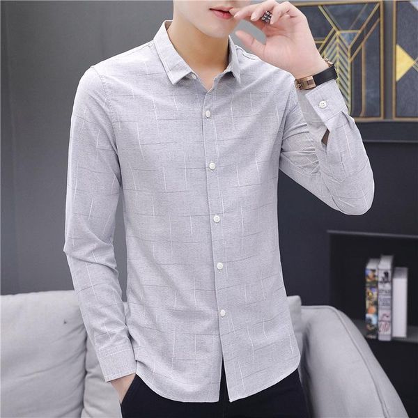 men's casual shirts large size all-match comfortable business lapel long sleeve cardigan lattice soft handsome cotton, White;black
men's casual shirts large size all-match comfortable business lapel long sleeve cardigan lattice soft handsome cotton, White;black