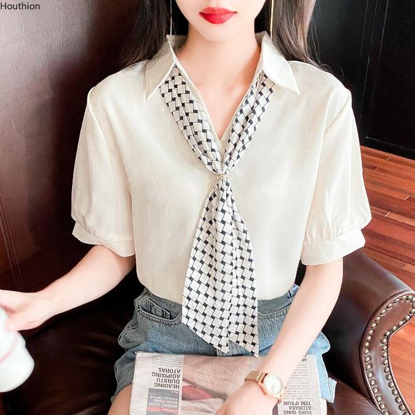 women's blouses & shirts summer fashion chiffon blusas casual solid color v-neck short sleeve korean, White
women's blouses & shirts summer fashion chiffon blusas casual solid color v-neck short sleeve korean, White