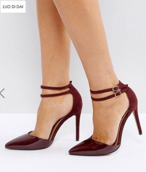 2021 new arrival women patchwork high heels thin heel pumps party shoes burgundy pumps point toe dress shoes patent leather, Black
2021 new arrival women patchwork high heels thin heel pumps party shoes burgundy pumps point toe dress shoes patent leather, Black