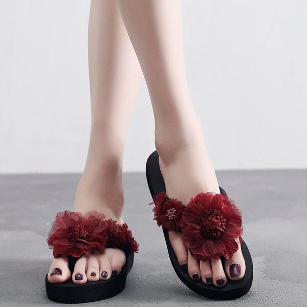 slippers summer flip- flop women slip-on open toe sandals flower wedges color slipper elegant female beach shoes zapatos de mujer, Black
slippers summer flip- flop women slip-on open toe sandals flower wedges color slipper elegant female beach shoes zapatos de mujer, Black