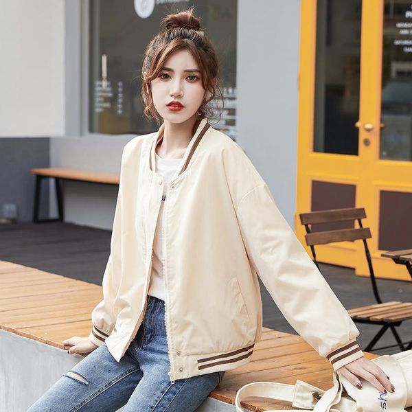 women's jackets 2021 women jacket autumn winter pilot casual baseball coats elegant outwear bomber coat, Black;brown
women's jackets 2021 women jacket autumn winter pilot casual baseball coats elegant outwear bomber coat, Black;brown