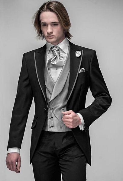 men's suits & blazers arrival groomsmen silver grey groom tuxedo wedding/dinner/evening set for men bridegroom jacket pants veste 3 pie, White;black
men's suits & blazers arrival groomsmen silver grey groom tuxedo wedding/dinner/evening set for men bridegroom jacket pants veste 3 pie, White;black