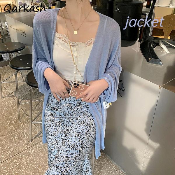 women's jackets basic women thin tender casual loose female summer sun-proof mujer de moda outerwear chic soft open stitch ins, Black;brown
women's jackets basic women thin tender casual loose female summer sun-proof mujer de moda outerwear chic soft open stitch ins, Black;brown