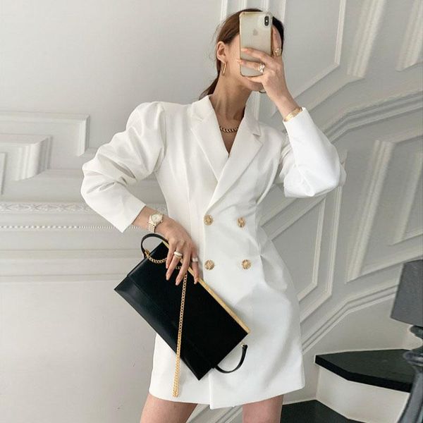 casual dresses high street chic double breasted blazer dress for women spring autumn elegant slim mini suit krean style lady office, Black;gray
casual dresses high street chic double breasted blazer dress for women spring autumn elegant slim mini suit krean style lady office, Black;gray