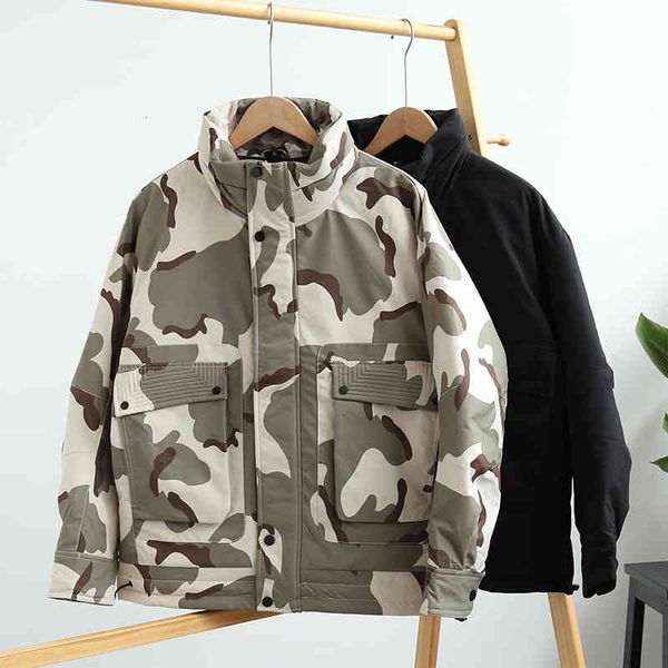 men seams qui lting stand-up collar camouflage down jacket 90% white duck down thick warm and waterproof jacket, Black
men seams qui lting stand-up collar camouflage down jacket 90% white duck down thick warm and waterproof jacket, Black
