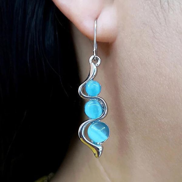 dangle & chandelier ly cat's eye gem wavy earrings creatives curve for women lady decoration do99, Silver
dangle & chandelier ly cat's eye gem wavy earrings creatives curve for women lady decoration do99, Silver
