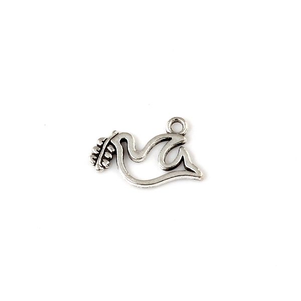 300pcs antique silver alloy peace dove charms pendants for jewelry making bracelet necklace diy accessories 11.2x19mm a-259, Bronze;silver
300pcs antique silver alloy peace dove charms pendants for jewelry making bracelet necklace diy accessories 11.2x19mm a-259, Bronze;silver