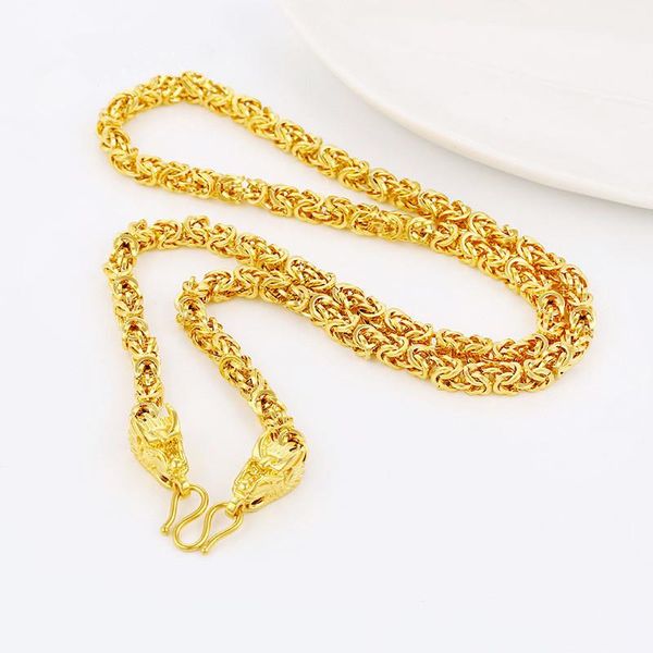 chains huge heavy link byzantine box chain 18k gold personality necklaces for men jewelry 24 inches, Silver
chains huge heavy link byzantine box chain 18k gold personality necklaces for men jewelry 24 inches, Silver