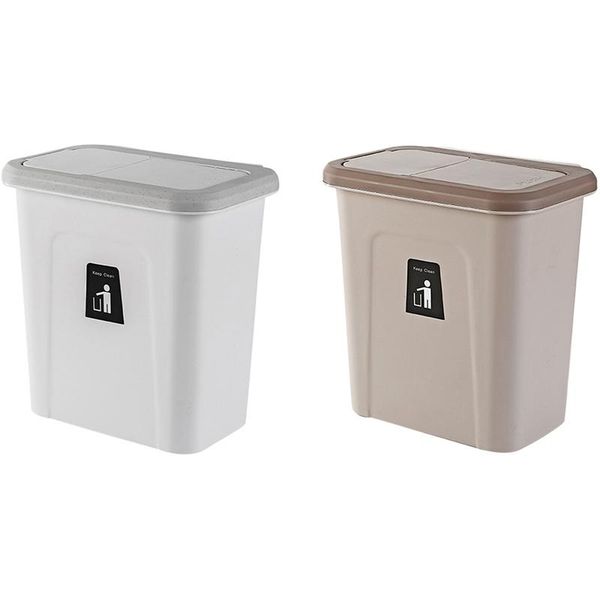 waste bins 2 pcs kitchen push cover trash can hanging skin garbage storage bucket simple box brown & white
waste bins 2 pcs kitchen push cover trash can hanging skin garbage storage bucket simple box brown & white