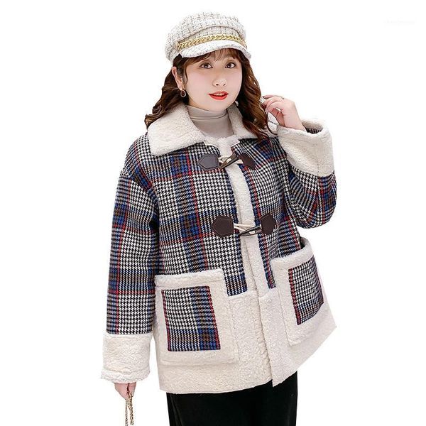 winter woolen jacket female fashion plus size warm overcoat woman loose thick plaid lamb wool jackets overcome womens women's & blends, Black
winter woolen jacket female fashion plus size warm overcoat woman loose thick plaid lamb wool jackets overcome womens women's & blends, Black