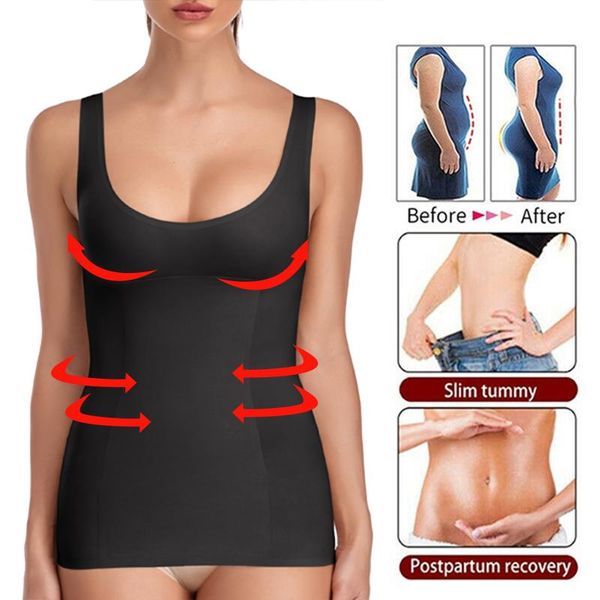 women's shapers women waist trainer body shaper seamless shapewear camisole tummy control cami slimmer everyday comfort tank top, Black;white
women's shapers women waist trainer body shaper seamless shapewear camisole tummy control cami slimmer everyday comfort tank top, Black;white