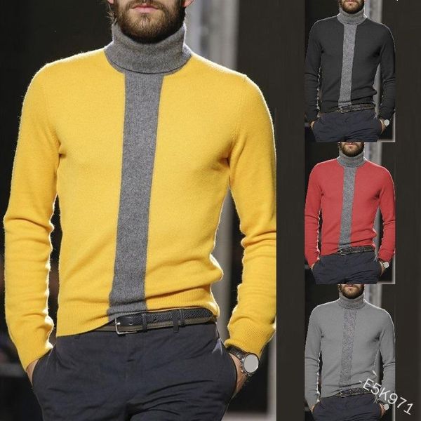 mandylandy fashion colorblock men sweaters slim fit mock neck sweater knitwear long sleeve pullocers men clothing, White;black
mandylandy fashion colorblock men sweaters slim fit mock neck sweater knitwear long sleeve pullocers men clothing, White;black