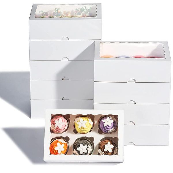 gift wrap cupcake boxes with inserts and window hold 4 6 cupcakes, chocolate bomb packaging food grade kraft bakery holder c
gift wrap cupcake boxes with inserts and window hold 4 6 cupcakes, chocolate bomb packaging food grade kraft bakery holder c