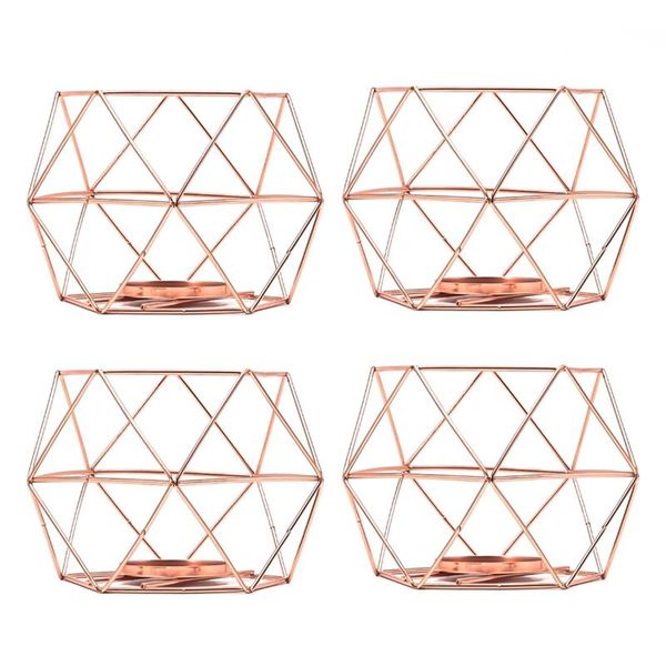 candle holders 4 pcs rose gold metal 3d geometric iron wire holder tea light candlestick lantern for wedding holidays ornaments
candle holders 4 pcs rose gold metal 3d geometric iron wire holder tea light candlestick lantern for wedding holidays ornaments