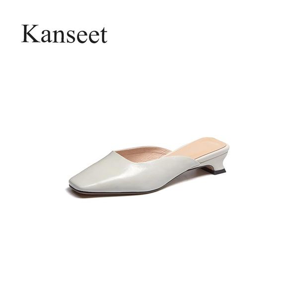 slippers kanseet 2021 arrival summer women's fashion mules genuine leather casual handmade 3cm mid heels shoes, Black
slippers kanseet 2021 arrival summer women's fashion mules genuine leather casual handmade 3cm mid heels shoes, Black