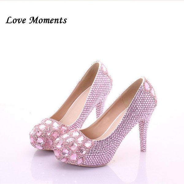 love moments pink crystal shoes bridesmaid wedding shoes woman dress high heeled platform for woman round toe high, Black
love moments pink crystal shoes bridesmaid wedding shoes woman dress high heeled platform for woman round toe high, Black