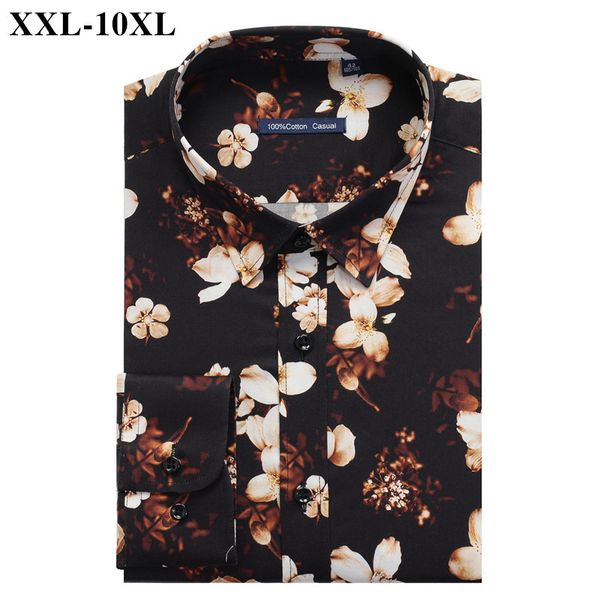 2021 4-color men's printed shirt new 100% cotton casual hawaiian long sleeve shirts male brand plus size 7xl 8xl 9xl 10xl 99bd, White;black 
2021 4-color men's printed shirt new 100% cotton casual hawaiian long sleeve shirts male brand plus size 7xl 8xl 9xl 10xl 99bd, White;black