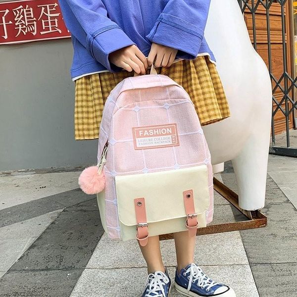 school bags 2021 fashion rhombus ladies women backpack solid color girl bag large capacity
school bags 2021 fashion rhombus ladies women backpack solid color girl bag large capacity