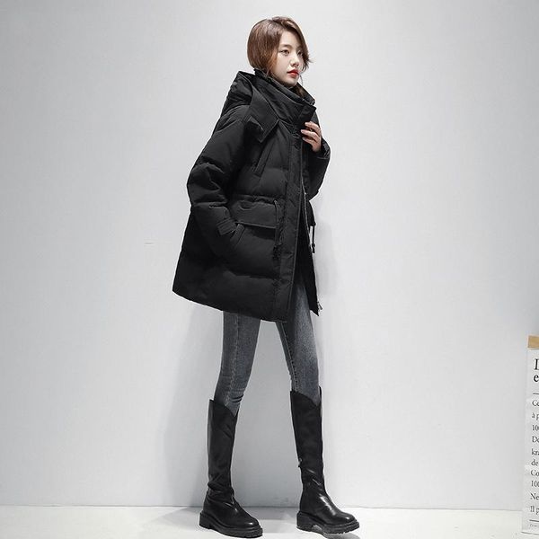 women's down & parkas jackets women 2021 thick korean style fashion slim parka coat stand-collar hooded solid straight winter, Black
women's down & parkas jackets women 2021 thick korean style fashion slim parka coat stand-collar hooded solid straight winter, Black