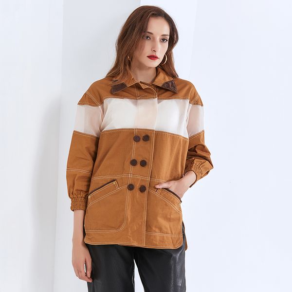 patchwork hit color jacket for women lapel collar lantern long sleeve loose large size jackets female 2020 clothing, Black;brown
patchwork hit color jacket for women lapel collar lantern long sleeve loose large size jackets female 2020 clothing, Black;brown