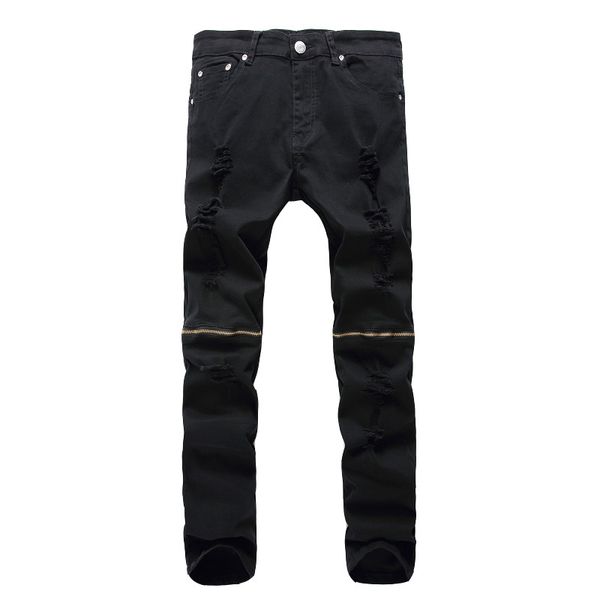 kh new fashion ripped brim red black men's at the height of their knee zippy biker hole denim pants from men slim fit r86s, Blue
kh new fashion ripped brim red black men's at the height of their knee zippy biker hole denim pants from men slim fit r86s, Blue