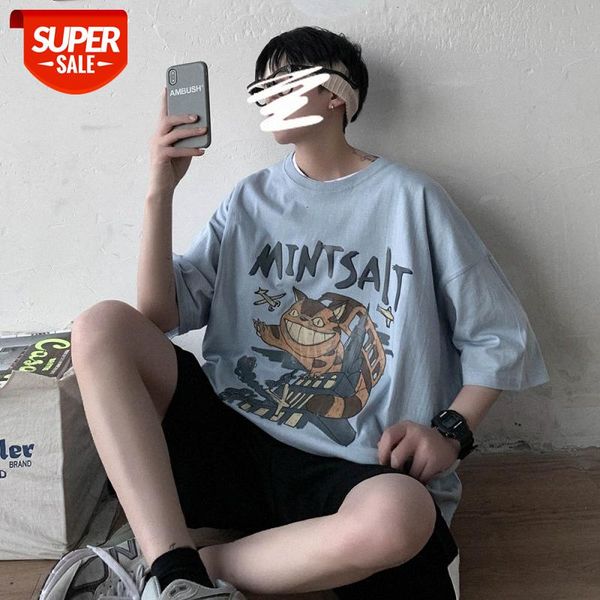 japanese animal print short-sleeved t-shirt male flow large size loose handsome student half-sleeved short t #rn6h, White;black
japanese animal print short-sleeved t-shirt male flow large size loose handsome student half-sleeved short t #rn6h, White;black