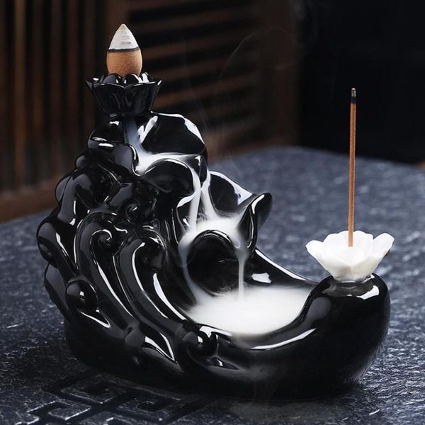 fragrance lamps incense burner backflow waterfall ceramic smoke censer handicraft burners home decor garden 2021
fragrance lamps incense burner backflow waterfall ceramic smoke censer handicraft burners home decor garden 2021