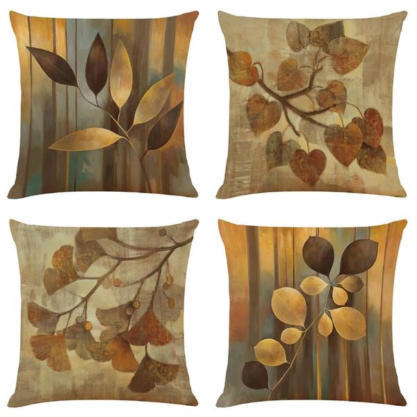 

cushion/decorative pillow tropical leaf cushion cover hoga decorative funda cojines 45x45 housse de coussin nordic throw for sofa car