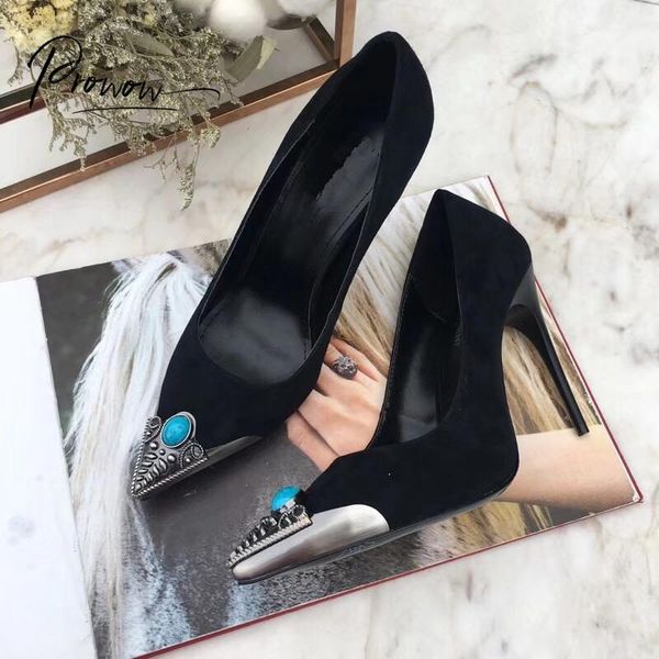 dress shoes prowow fashion style summer patent leather pumps women pointed toe slip on thin high heel ladies party woman, Black
dress shoes prowow fashion style summer patent leather pumps women pointed toe slip on thin high heel ladies party woman, Black