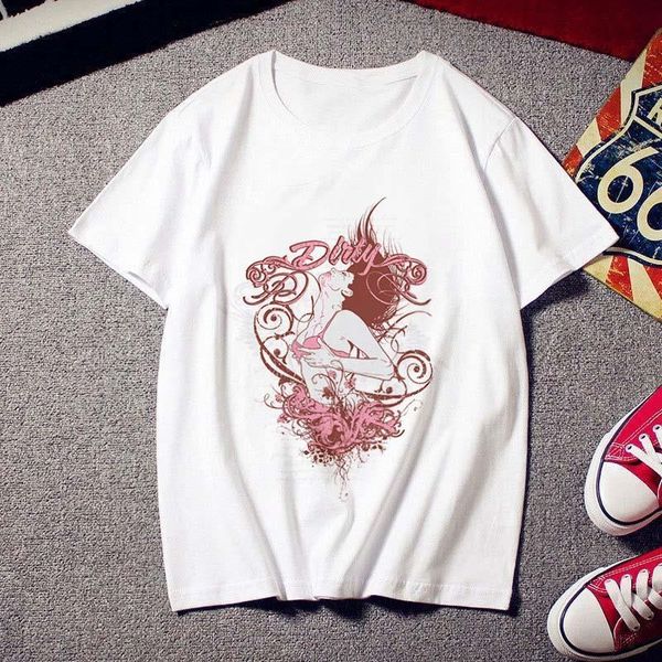 summer t shirt women harajuku girl printed tshirt white & tee female clothing thin section short sleeve t-shirt femme