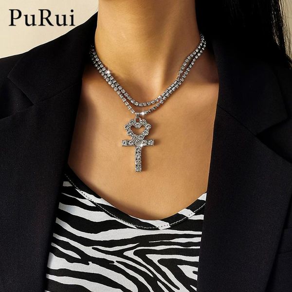 pendant necklaces iced out cross necklace for women rhonestone double layered choker set bling hip hop wedding jewelry, Silver
pendant necklaces iced out cross necklace for women rhonestone double layered choker set bling hip hop wedding jewelry, Silver