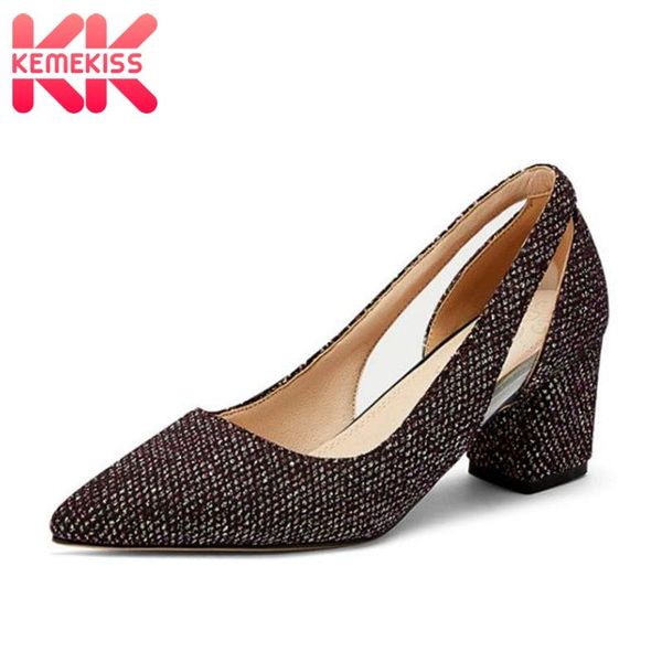 dress shoes kemekiss size 33-43 arrival women pumps stylish pointed toe thick high heels fashion solid color footwear, Black
dress shoes kemekiss size 33-43 arrival women pumps stylish pointed toe thick high heels fashion solid color footwear, Black